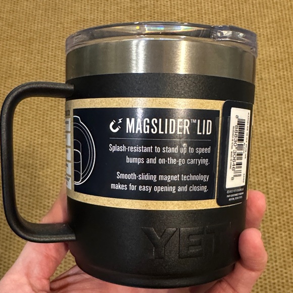 YETI Rambler 10 oz Black and Silver Mug - Picture 3 of 5
